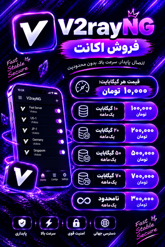 اکانت ویتوری یکماهه - پرسرعت - ۲۰ گیگابایت